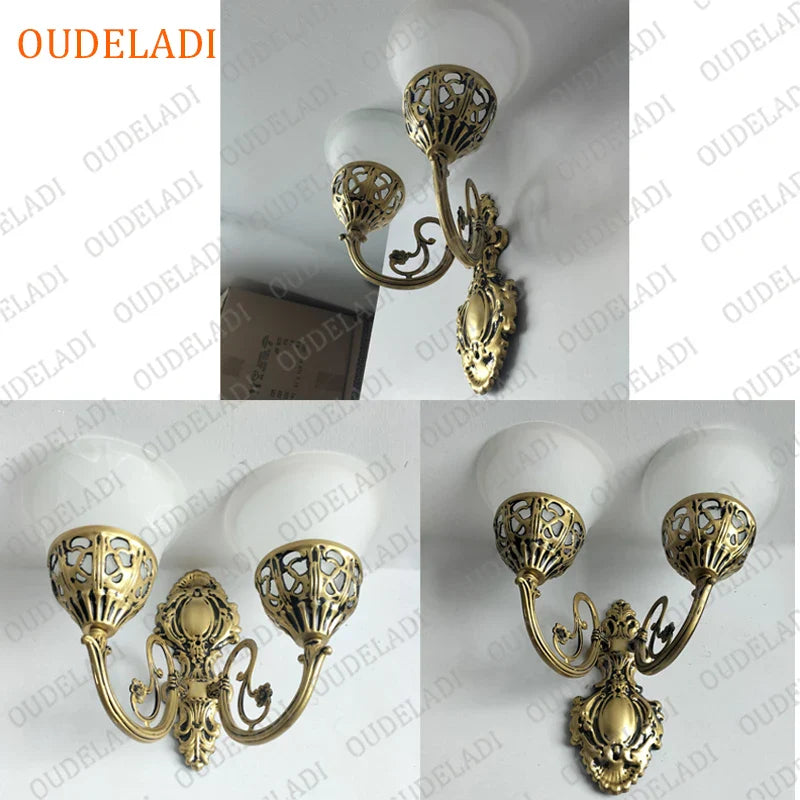 Afralia™ Luxury Glass Wall Light for Loft, Study, Dining Room - Retro Bedside Sconce