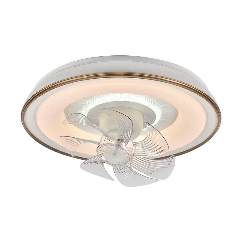 Afralia™ LED Fan Lights Ceiling Lamp with Remote Control - Three Colors, Dimmable for Bedroom-Living Room