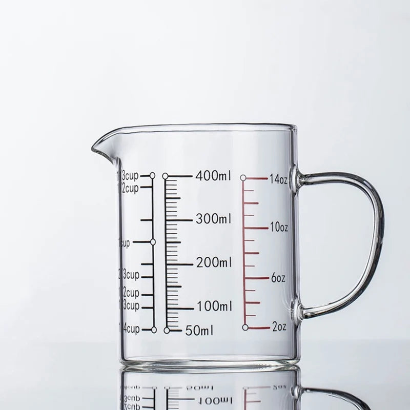 Afralia™ Glass Measuring Cup - Household Food Grade High Borosilicate Glass with Handle