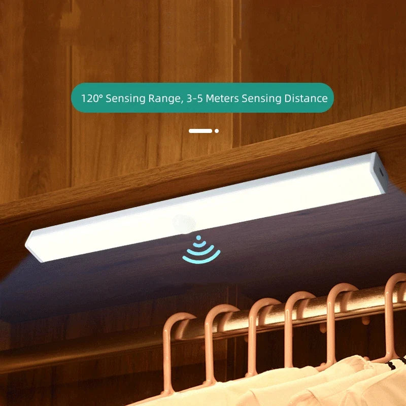 Motion Sensor Night Light USB Charging by Afralia™: Smart Wireless Dimming LED Lamp for Bedroom, Cabinet, Kitchen.