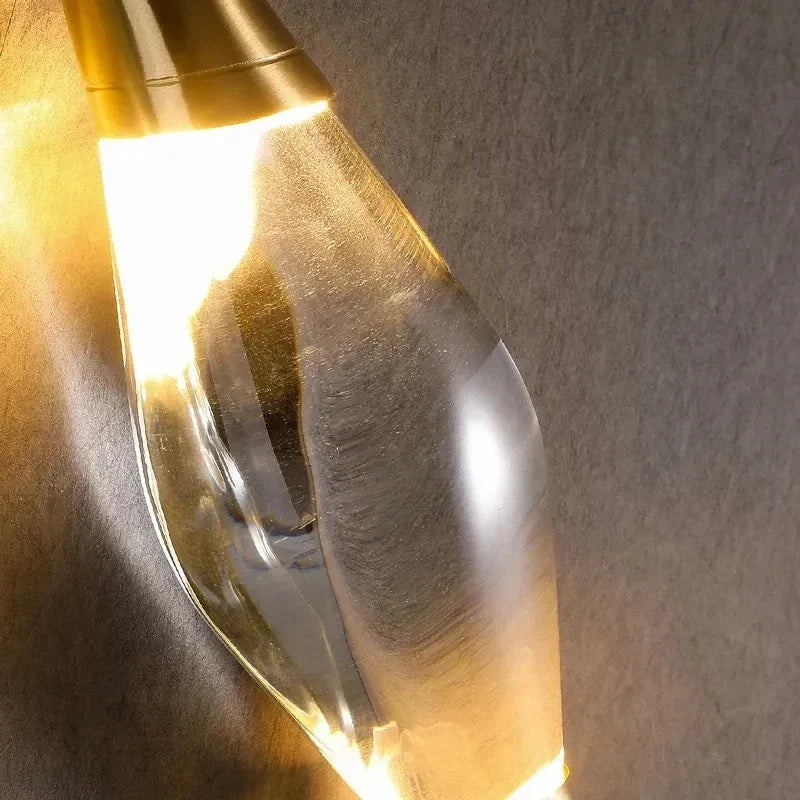 Afralia™ Wall Light Brass Crystal LED Sconces Indoor Fixtures Luxe Up Down Lighting