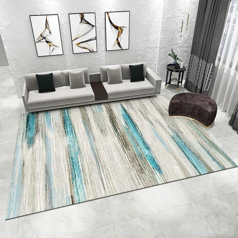 Afralia™ Nordic Faux Cashmere Carpet: Foldable, Waterproof, Abstract Floor Mat for Living Room