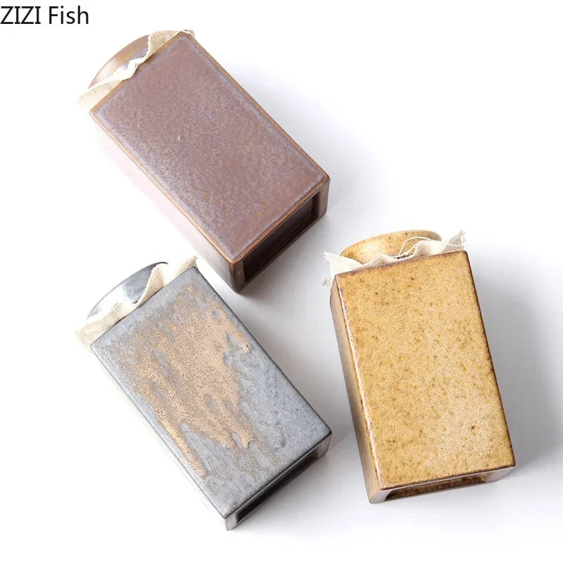 Afralia Ceramic Tea Canister Pottery Jar for Tea and Coffee Storage