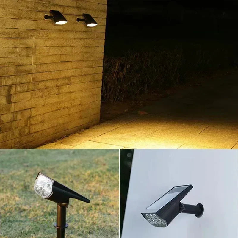 Afralia™ Solar Powered 7LED Adjustable Spotlight Outdoor Wall Light