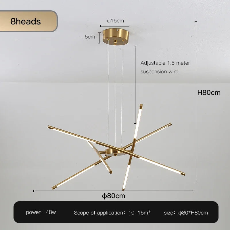 Afralia™ Black LED Ceiling Chandelier for Nordic Modern Home Decor