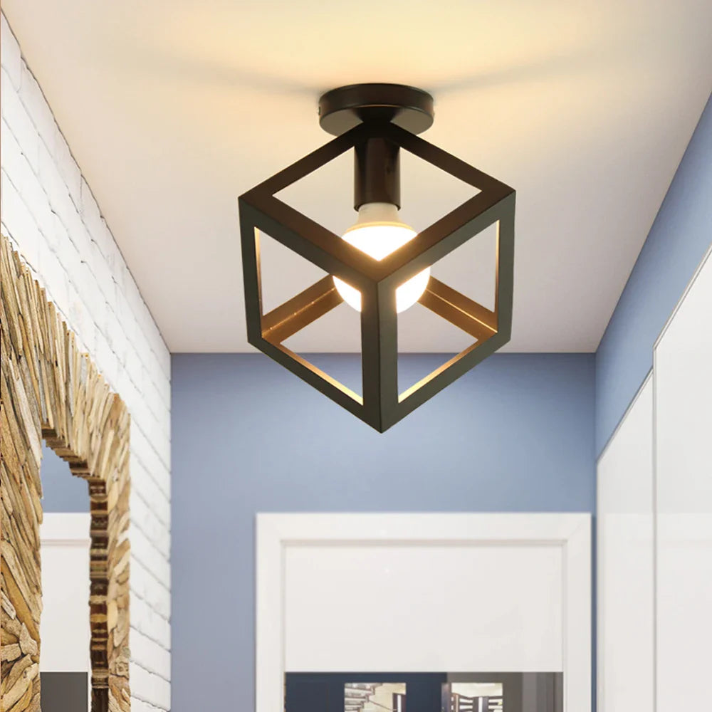 Afralia™ Modern Nordic Black Ceiling Light for Home Decor, E27 Loft Lamp Shade