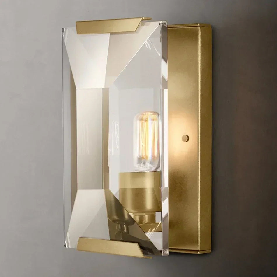 Afralia™ Crystal LED Wall Sconces - Retro Style Bedroom Living Room Wall Lamp