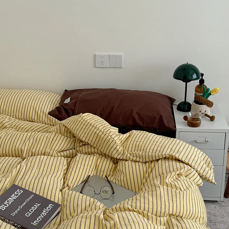 Afralia™ Printed Cotton Bedding Set: Cozy, European Style for Adults & Kids, Twin-King Sizes