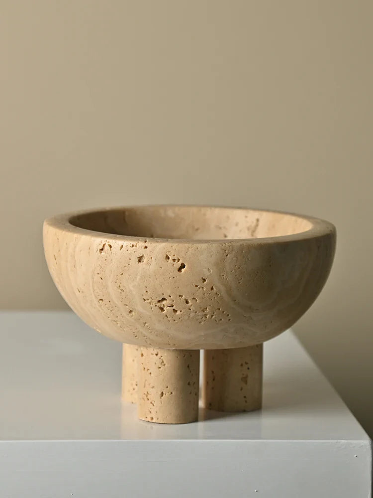 Afralia™ Marble Serving Tray & Fruit Bowl Set for Elegant Living Spaces