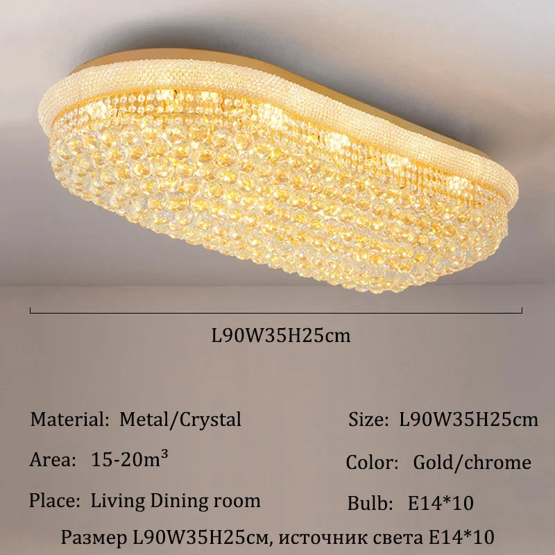 Afralia™ Crystal LED Ceiling Chandelier for Modern Living Room & Dining Room Lighting