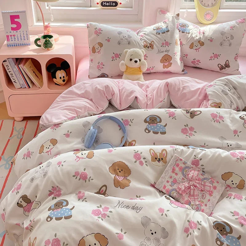 Afralia™ Floral Printed Cotton Quilt Cover Sets - Soft & Breathable Bedclothes