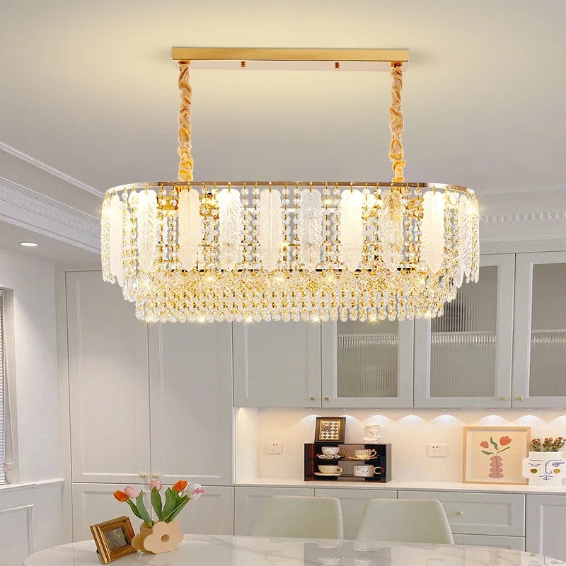 Afralia™ Crystal Chandelier Light for Elegant Home Decor