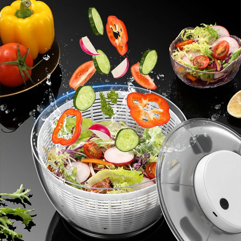 Afralia™ Vegetable Dehydrator: Quick, Electric, 2-in-1 Dryer and Salad Spinner