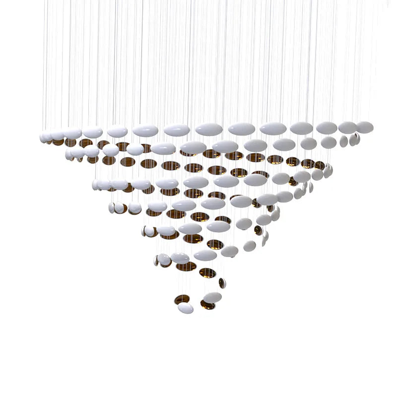 Afralia™ Modern Glass Chandelier for Hotels, Villas & Spiral Staircases