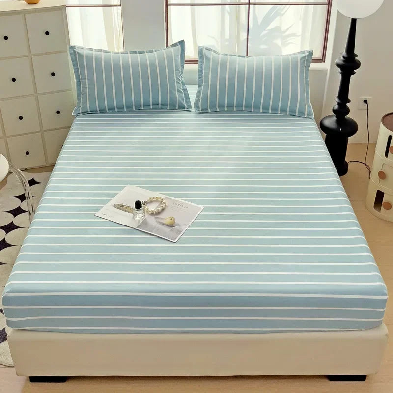 Afralia™ Japanese Style Thick Fitted Sheet for Queen/King Bed