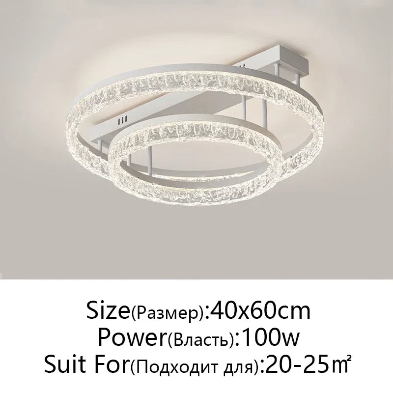 Afralia™ LED Ring Chandelier with Remote Control - Modern Ceiling Lamp for Home Décor