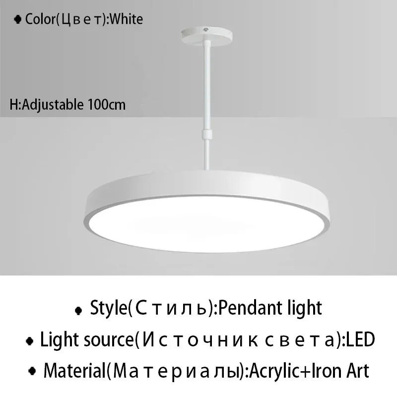 Afralia™ Modern LED Pendant Light - Macaron Circular Chandelier