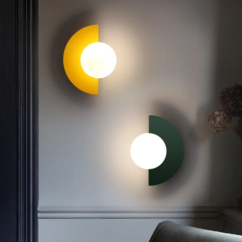 Afralia™ Nordic Glass Ball LED Wall Lamp: Elegance Redefined