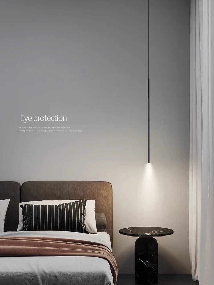 Afralia™ LED Pendant Lights: Modern Minimalist Bedroom Chandelier Lamps for Living Room Décor