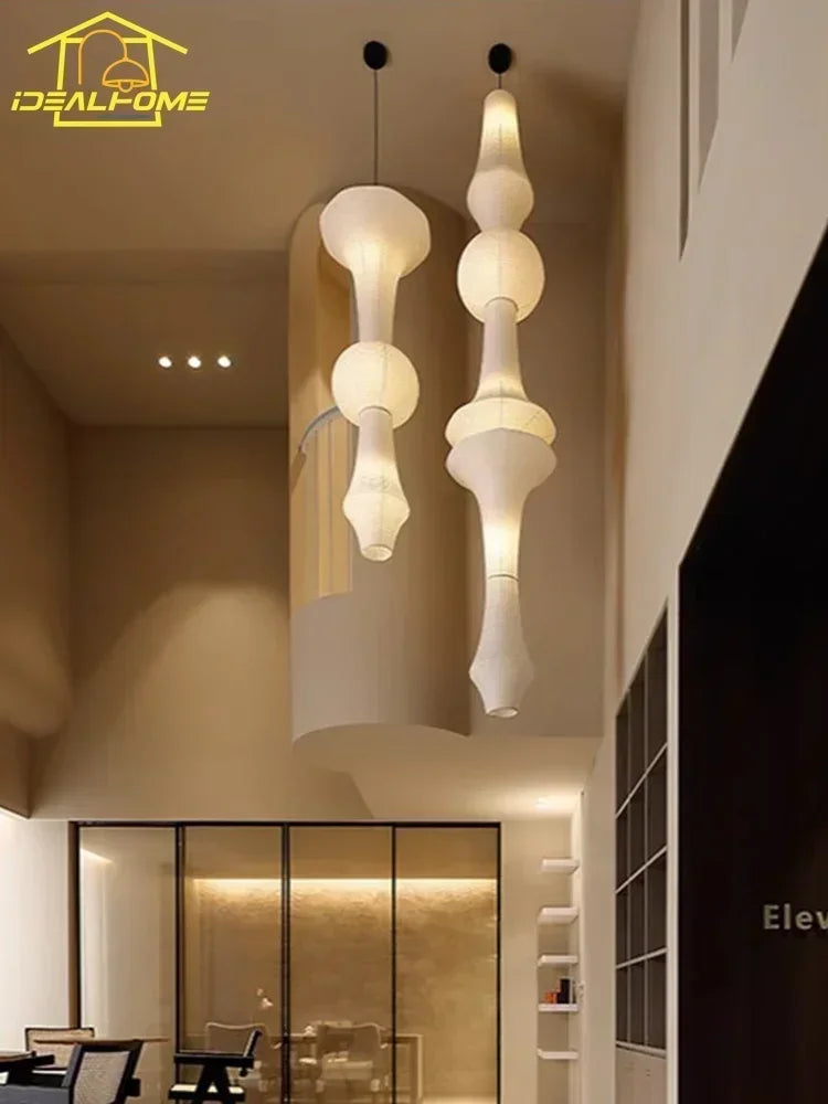Afralia™ Noguchi Style LED Pendant Lights for Home Sofas & Bedroom
