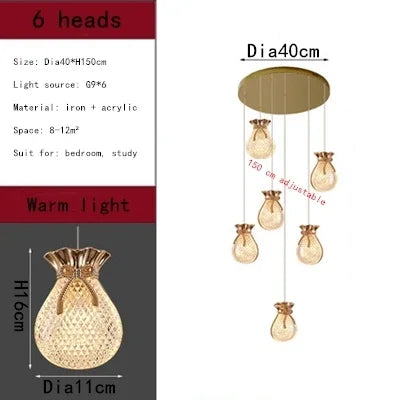 Modern LED Chandelier: Afralia™ Lucky Bag Ceiling Lamps for Home Decor, Living Room, Bedroom