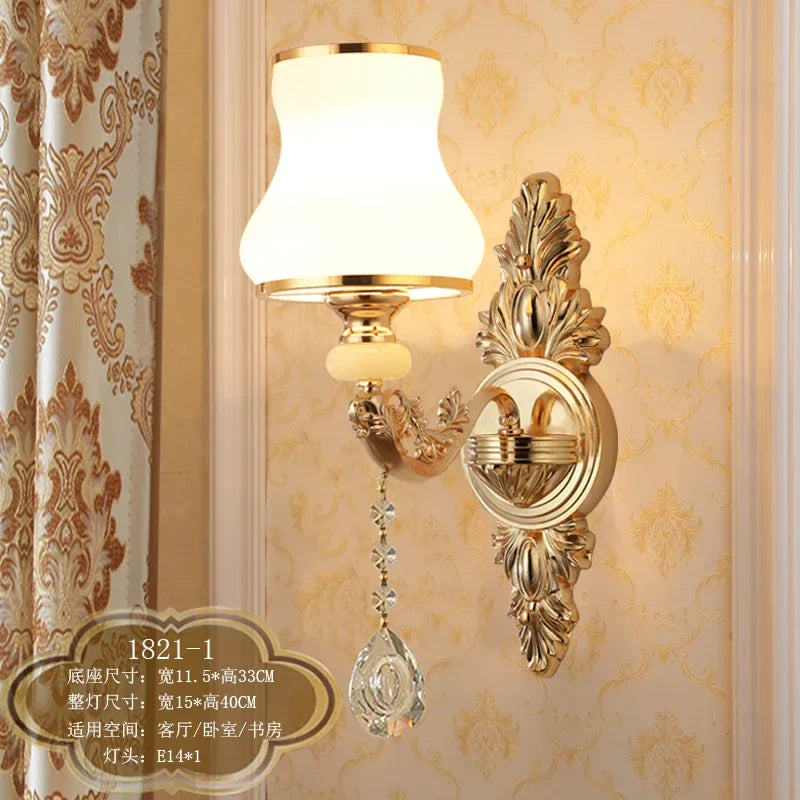 Afralia™ Crystal Wall Sconce Bedroom Lamp Indoor Modern Lighting Europen Style
