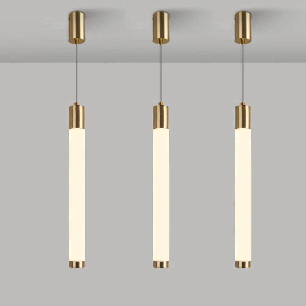 Afralia™ Nordic Gold LED Pendant Light for Kitchen Island, 360° Luminous Brilliance