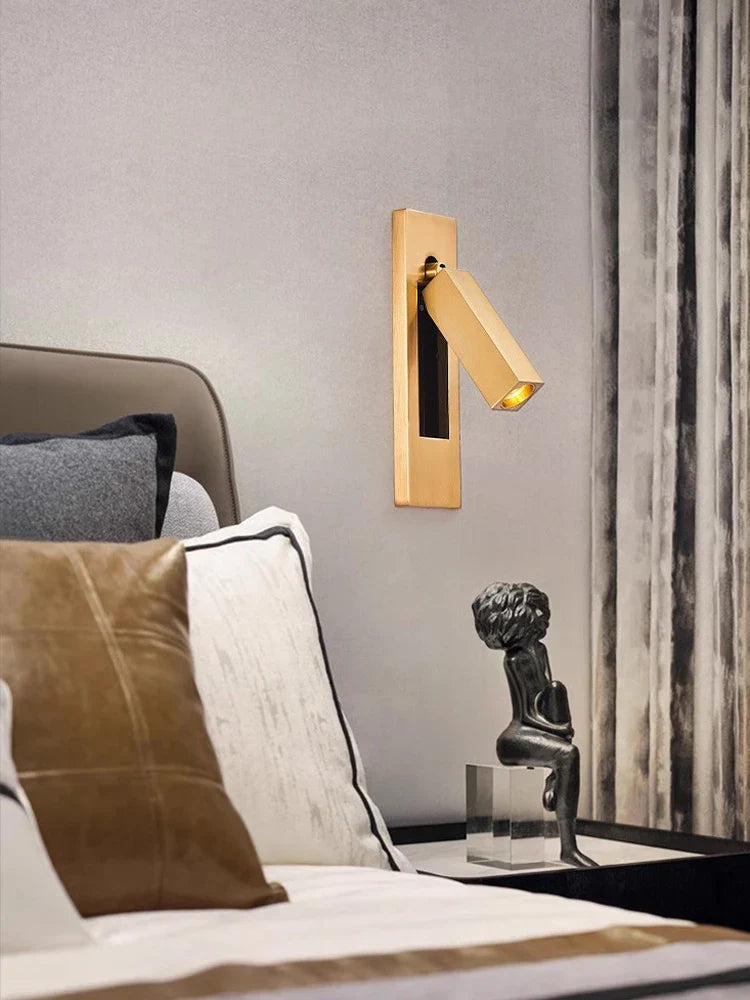 Afralia™ LED Wall Lamp with Switch, USB Port, Rotatable - Bedroom Reading Light