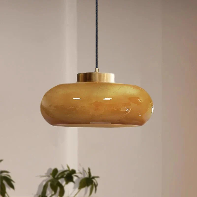 Afralia™ Retro European Style Glass Ceiling Lamp for Restaurant and Living Room