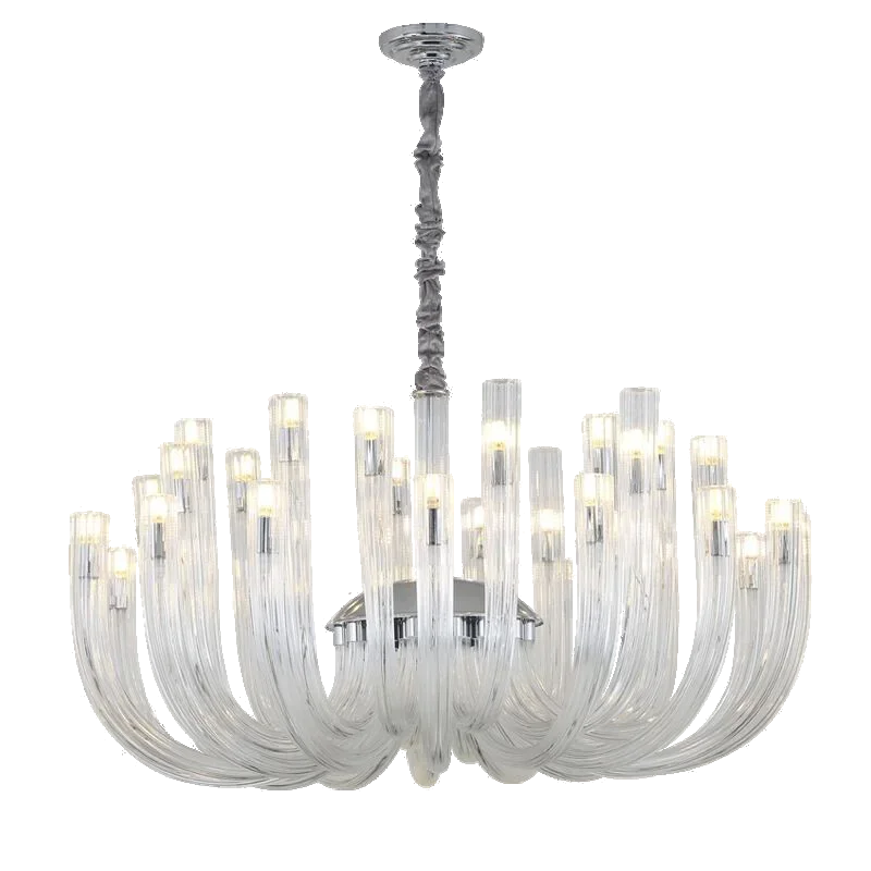 Afralia™ Glass Chandelier LED Hanging Light for Living Room Bedroom Dining Room - 2024 Collection.