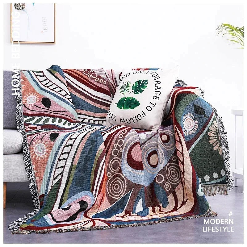 Afralia™ Dustproof Butterfly Carp Pattern Sofa Blanket