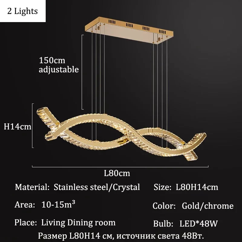 Afralia™ Elegant Crystal Chandeliers: Modern Lighting for Living & Dining Rooms, Bars.