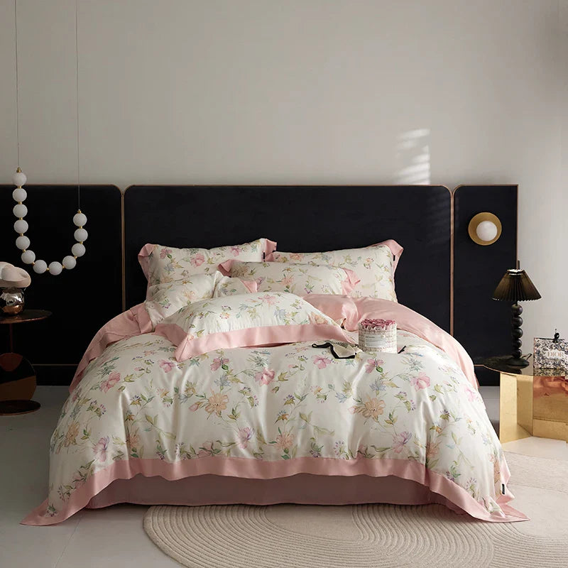 Afralia™ Eucalyptus Fiber Bedding Set: Duvet Cover, Bed Sheet, Fitted Sheet, Pillowcases