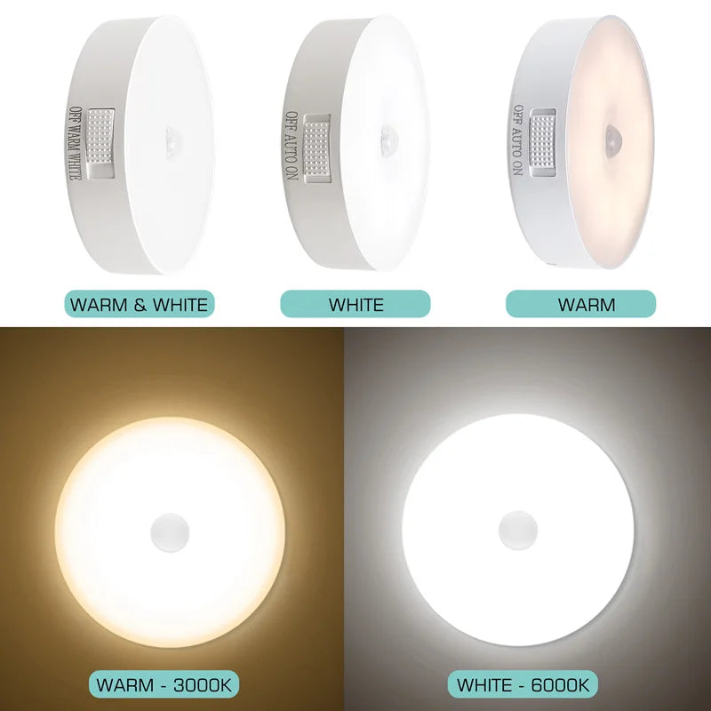 Afralia™ Motion Sensor Rechargeable Nightlights for Cabinet Stairs Closet Hallway