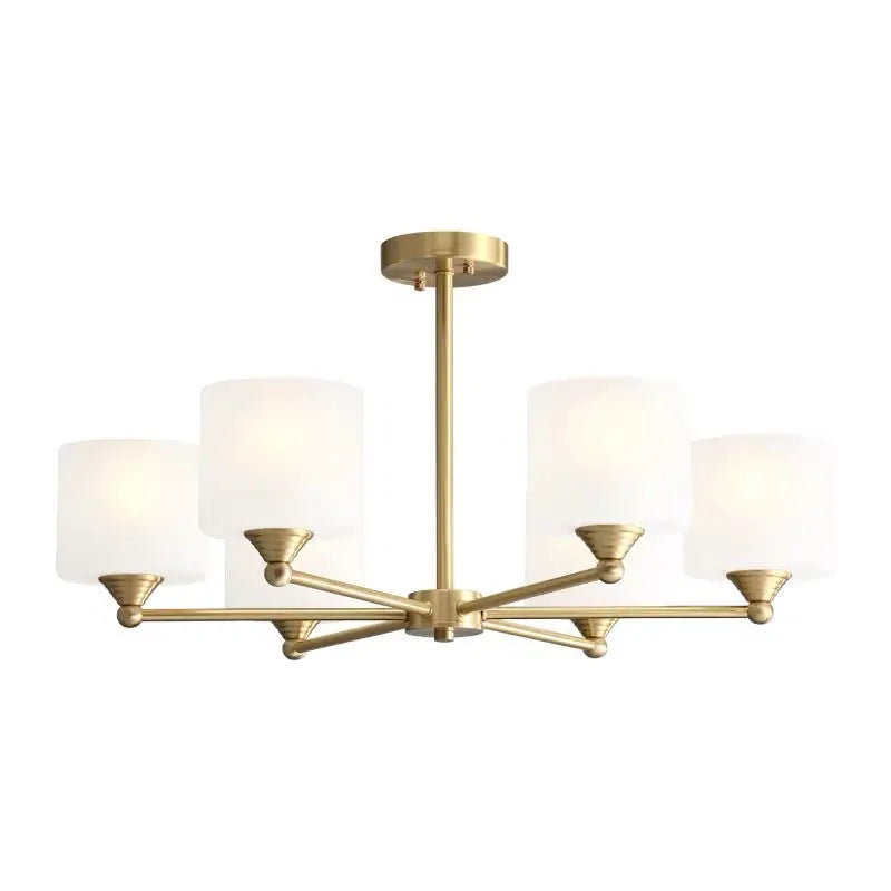 Afralia™ LED Black/Gold Ceiling Chandelier with Lampshade for Elegant Living Room Decor