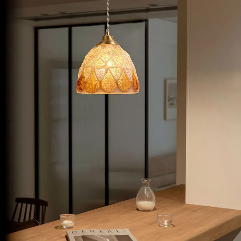 Afralia™ Nordic Shell Pendant Lights: Creative Tiffany Design for Japanese Restaurant & Bedroom