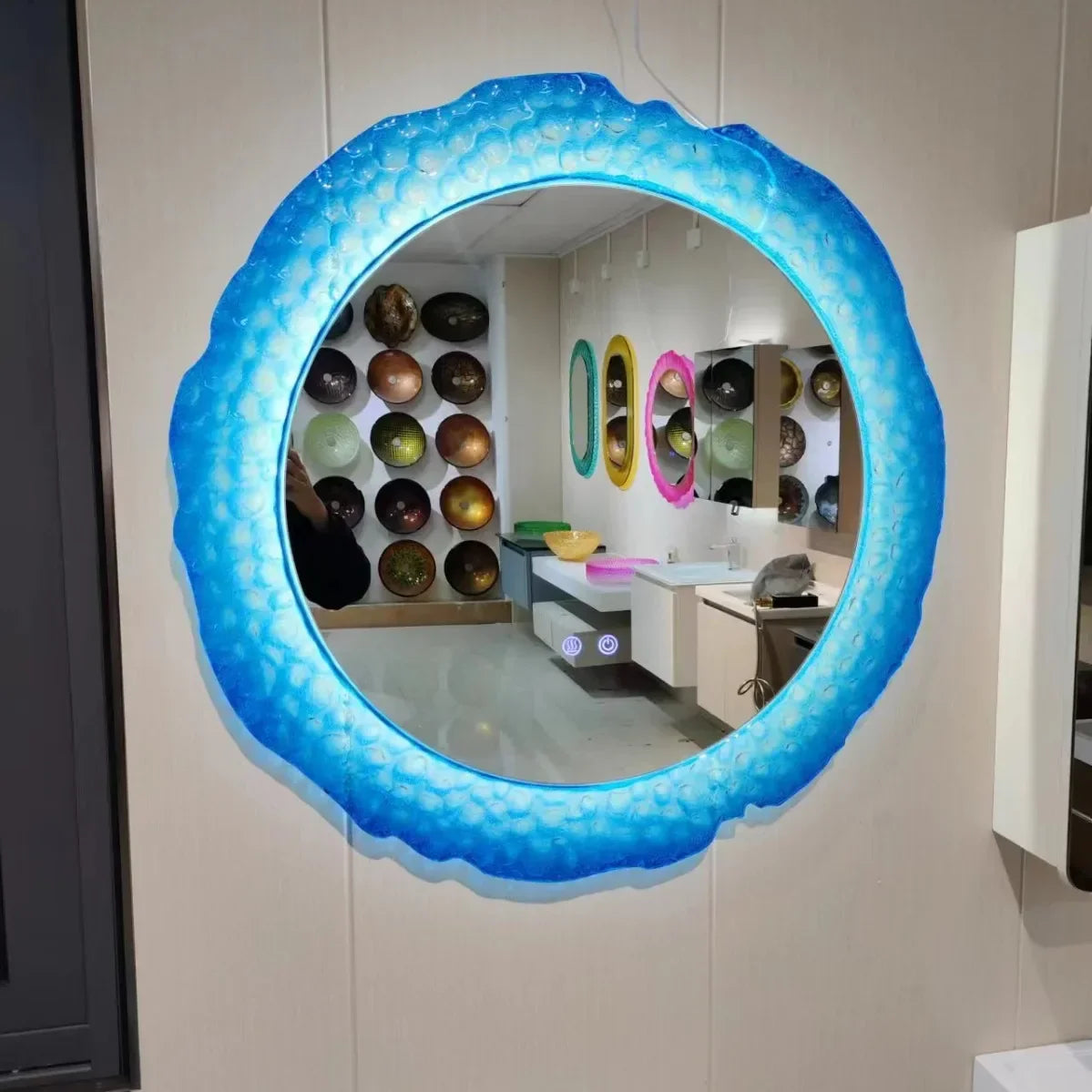 Afralia™ Oval Smart Bathroom Mirror with Fog Removal Lighting - Decorative Vanity Glass Frame