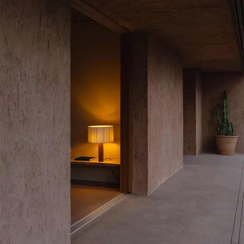 Afralia™ Solid Wood Table Lamp with Fabric Shade for Living Room and Bedside