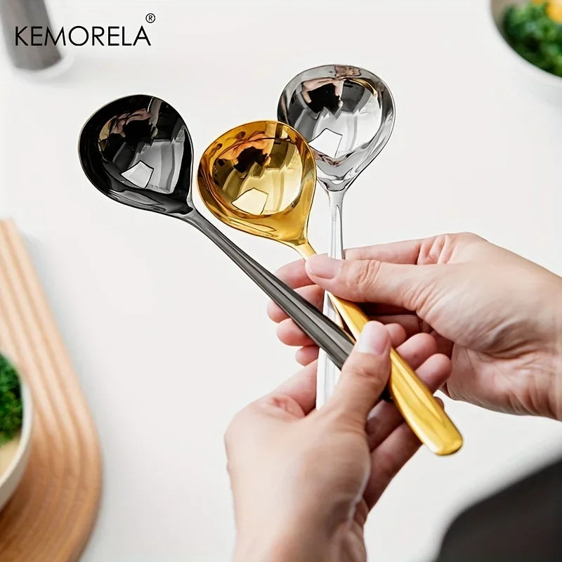 Afralia™ 304 Stainless Steel Small Gravy Ladle - 21cm/8.1inch | Dishwasher Safe Sauce Spoon