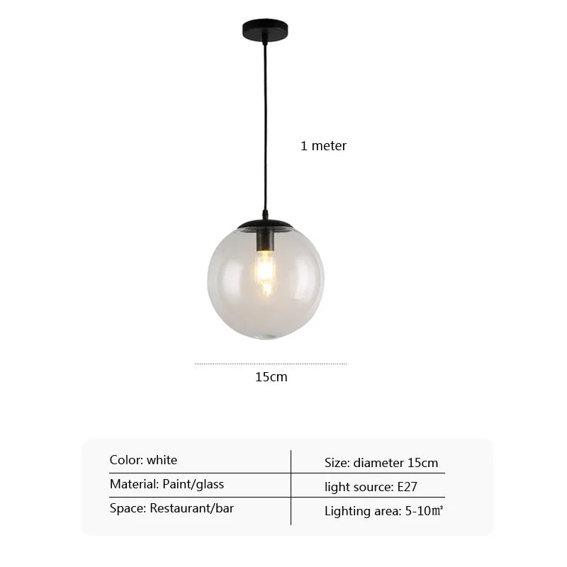 Afralia™ Glass Pendant Light: Modern Nordic Design for Bedroom, Living Room, Restaurant. Creative Home Decor Illuminate.