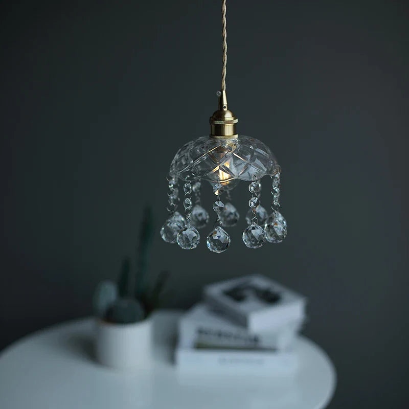 Afralia™ Clear Glass LED Pendant Lights for Home Decor and Lighting
