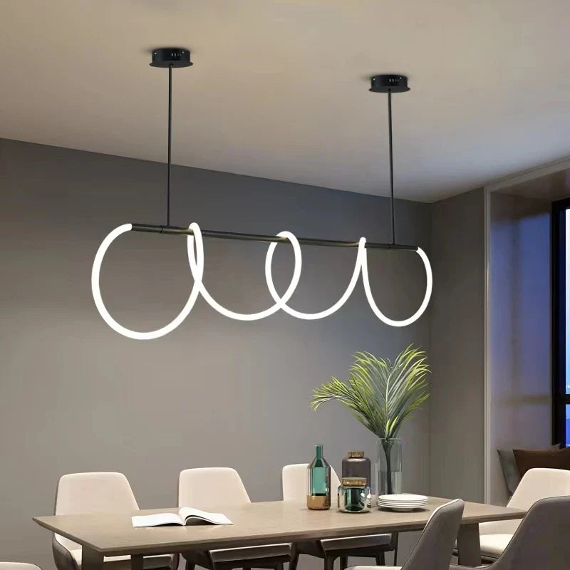 Afralia™ Silica Gold LED Pendant Lights - Minimalist Decor Chandeliers for Kitchen, Dining Room, Bar