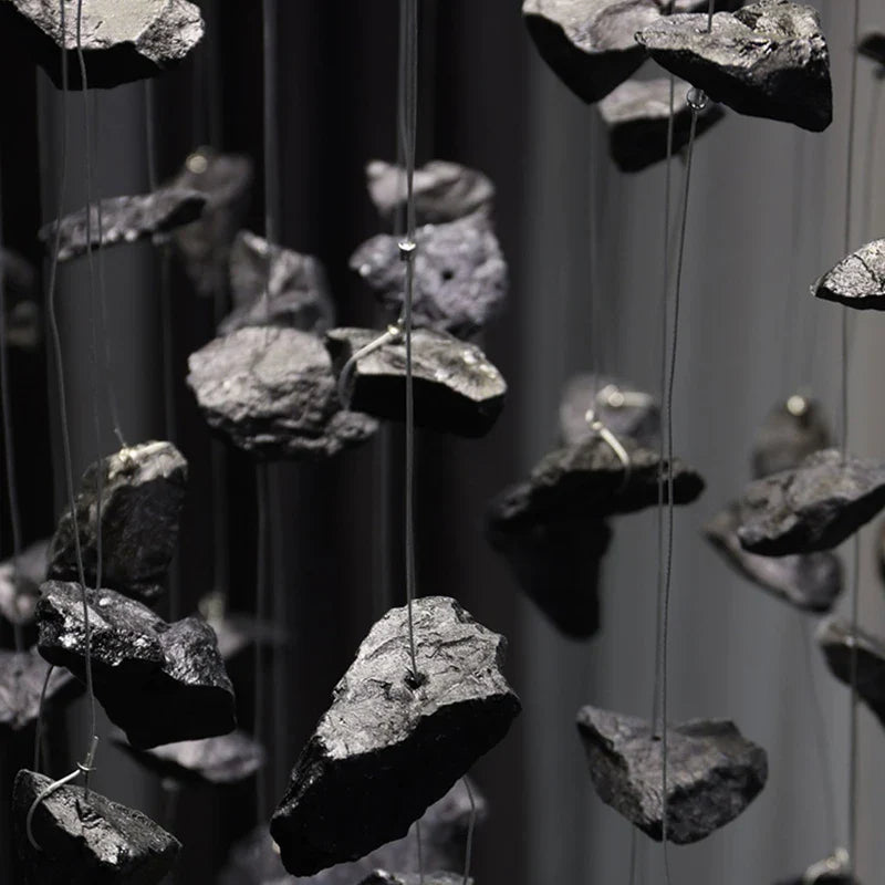 Afralia™ Colorful Crystal Stone Chandelier - Oval Lustre LED Home Decor Lighting