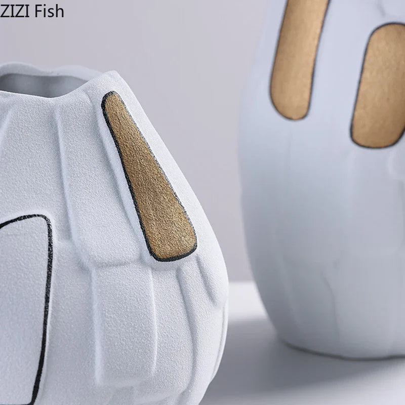 Afralia™ Modern Ceramic Vase Plant Pot for Table Decoration and Floral Arrangement