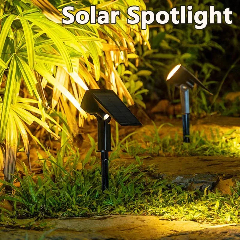 Afralia™ Solar Powered 7LED Spotlight: Adjustable, Waterproof Outdoor Landscape Wall Light.