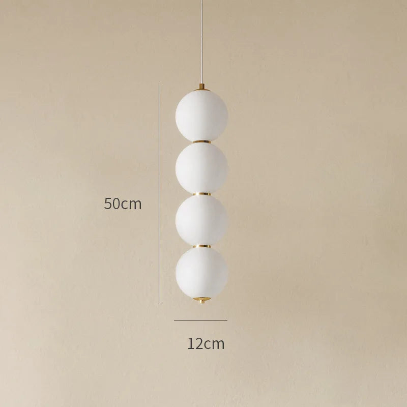 Afralia™ Glass Ball Chandelier Pendant Light for Living Bedroom