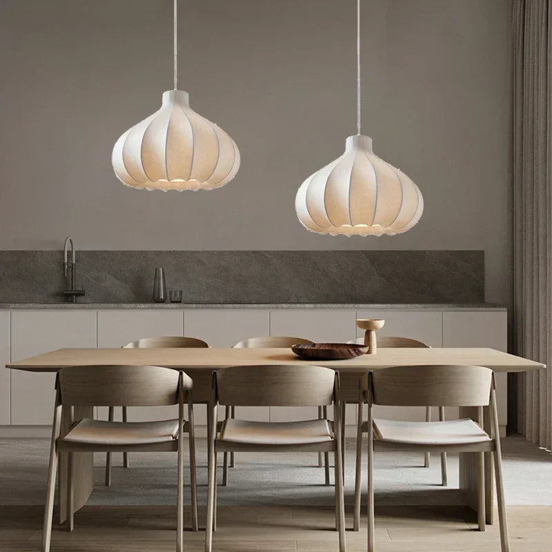 Afralia™ Silk LED Chandelier: Nordic Minimalist Pendant Lights for Home, Living Room, Bedroom