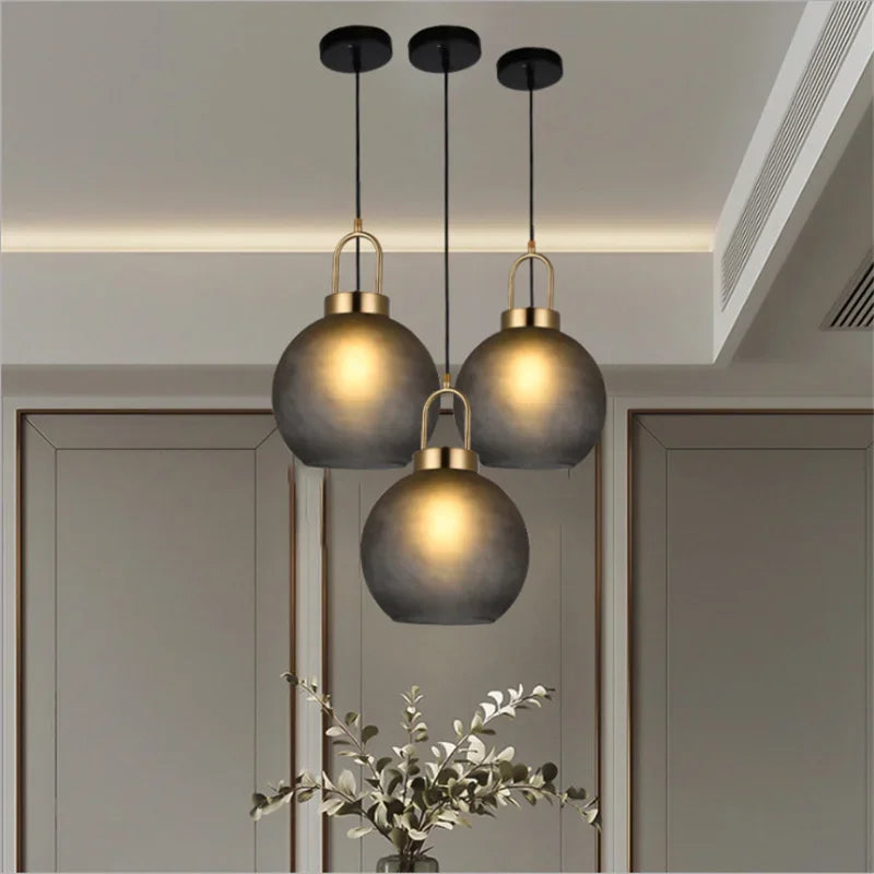 Afralia™ Nordic Glass Ball Pendant Lights for Dining Room & Kitchen Lighting