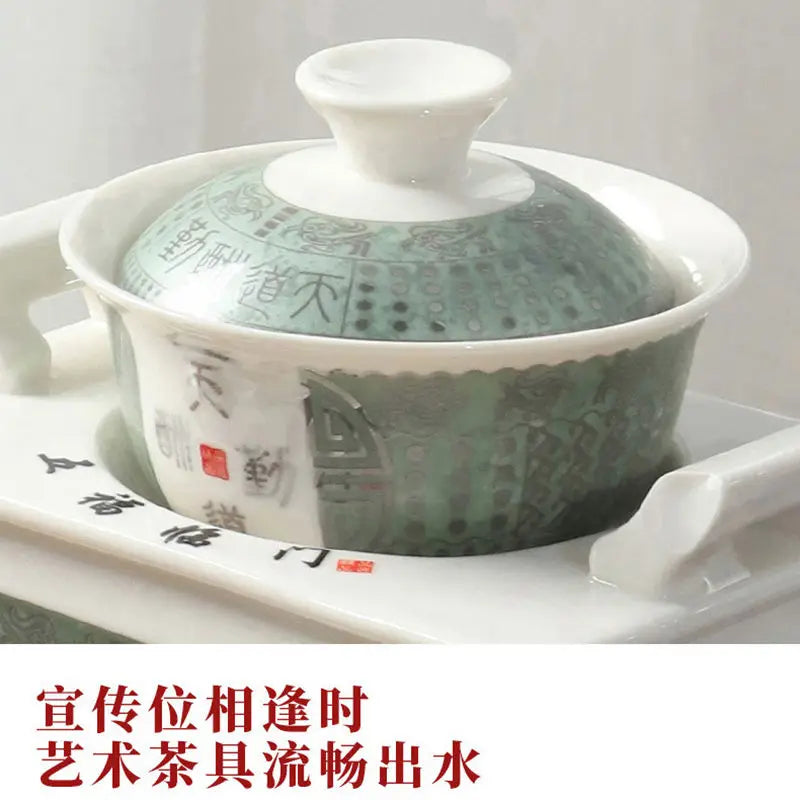 Afralia™ Premium Automatic Kung Fu Tea Set: Home & Office Teaware Gift Box