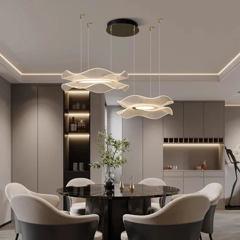 Afralia™ Round Modern LED Ceiling Chandelier for Living Room and Dining Room